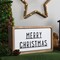 Northlight 3D Wooden Merry Christmas Decoration - 13" - White and Black